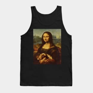 Mona Lisa and Cavalier King Charles Spaniel Dog Tank Top